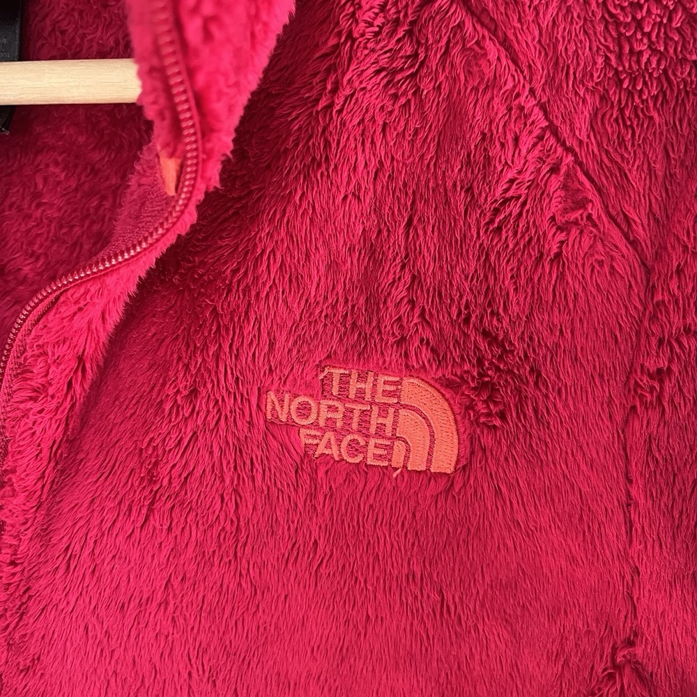 The‎ North Face Fleece Jacket Womens XS Pink Fuzzy Full Zip Cozy Bright - Picture 2 of 5